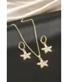 Papatya Taşlı Set Kolye