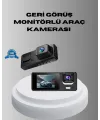 Park Modlu 3 Kameralı Araç Kayıt Cihazı 1080p Ön Kamera 2’’ Ekran