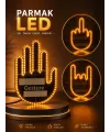 Parmak Led Amber Renkli Işık