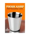 Paslanmaz Çelik Bardak Seti Kamp Piknik Bardağı 6 adet  721504