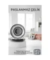Paslanmaz Çelik Çay Tabağı Seti - Premium 304 Kalite  18 Parça Lüks Aynalı Parlaklık ve Modern Tasarım