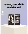 Paslanmaz Çelik Çok Fonksiyonlu 12 Manikür Seti