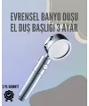 Paslanmaz Çelik Çok Fonksiyonlu El Duş Başlığı – 3 Modlu Püskürtme Seçeneği