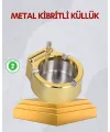 Paslanmaz Çelik Küllük Çakmaklı Masa Üstü Kullanım