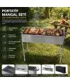 Paslanmaz Mangal Portatif Ayaklı - Standlı 70cm