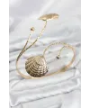 Pazu Bileklik Gold Renk Pirinç Deniz Kabuğu Model