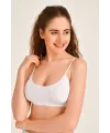 Pedli İp Askılı Beyaz Büstiyer