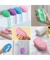 Peeling Etkili Süngerli Silikon Banyo Lifi – Asma Kancalı Duş Kesesi