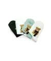 Peluş Ayıcık İşlemeli Kadın Soket Çorap 4 Çift