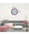 Pembe 36 Cm Dekoratif Duvar Saati