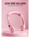 Pembe Boyun Fanı Sessiz Çalışan Usb Şarjlı Taşınabilir Kişisel Serinletici