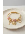 Pembe Charmlı Model Kadın Bileklik