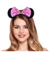 Pembe Fiyonklu Minnie Mouse Tacı Mini Kulak