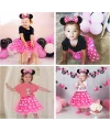 Pembe Fiyonklu Minnie Mouse Tacı Mini Kulak