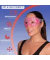 Pembe Jel Boncuklu Göz Maskesi, Soğuk & Sıcak Kullanım Rahatlatıcı Terapi Maskesi