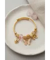 Pembe Kelebek Charmlı Bileklik