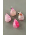 Pembe Kuvars Damla Doğaltaş Kolye Ucu 1 Adet