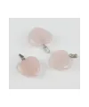 Pembe Kuvars Kalpli Doğaltaş Kolye Ucu