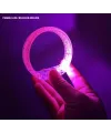 Pembe Led Işıklı Baskı Yapılabilen Pilli Bileklik Bilezik 1,5 cm Genişlik