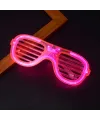 Pembe Led Işıklı Parti Gözlüğü - Neon Glow Şerit Gözlük 3 Modlu
