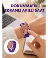 Pembe Mor ve Metal Kordonlu Akıllı Saat Hediye Seti
