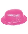 Pembe Renk Simli Melon Yuvarlak Parti Şapkası 24x26 cm