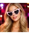 Pembe Retro Kalp Gözlük – 80’ler 90’lar Stil Parti Gözlüğü
