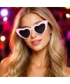 Pembe Retro Kalp Gözlük – 80’ler 90’lar Stil Parti Gözlüğü