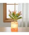 Pembe Saksılı LED Yapay Çiçek