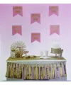Pembe Üzeri Altın Hoşgeldin Kızım Flama Süs