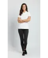 Pike Kumaş Düğmeli Yaka Regular Rahat Günlük Kısa Kol Tişört T-shirt - Beyaz