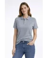 Pike Kumaş Düğmeli Yaka Regular Rahat Günlük Kısa Kol Tişört T-shirt - Gri