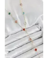 ietaks™ Pirinç Asorti Model Gold Renk Zirkon Taşlı Y Kolye