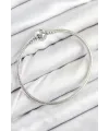 ietaks™ Pirinç Charm Topcuk Model Gümüş Renk Kadın Bileklik