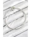 ietaks™ Pirinç Charm Topcuk Model Gümüş Renk Kadın Bileklik
