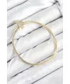 ietaks™ Pirinç Charm Zirkon Taşlı Taç Model Gold Renk Kadın Bileklik