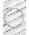 ietaks™ Pirinç Charm Zirkon Taşlı Taç Model Gümüş Renk Kadın Bileklik