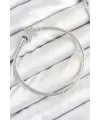 ietaks™ Pirinç Charm Zirkon Taşlı Yıldız Model Gümüş Renk Kadın Bileklik
