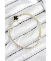 ietaks™ Pirinç Charm Zirkon Taşlı Yonca Model Gold Renk Kadın Bileklik
