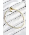 ietaks™ Pirinç Charm Zirkon Taşlı Yonca Model Gold Renk Kadın Bileklik