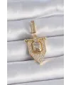 ietaks™ Pirinç Gold Renk Baget Zirkon Taşlı Ajda Charm