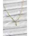 Pirinç Gold Renk Damla Model Kadın Kolye