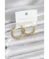 Pirinç Gold Renk Dorika Halka Kadın Küpe