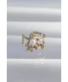 Pirinç Gold Renk İncili Ahtapot Earcuff Küpe