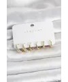 Pirinç Gold Renk Kadın Küpe Seti