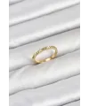 ietaks™ Pirinç Gold Renk Lazer Kesim Kadın Yüzük