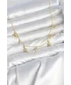 Pirinç Gold Renk Minimal Deniz Konsept Kadın Kolye