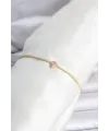 Pirinç Gold Renk Pembe Damla Model Su Yolu Kadın Bileklik