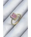 ietaks™ Pirinç Gold Renk Pembe Zirkon Taşlı Kadın Yüzük