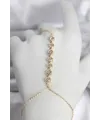 Pirinç Gold Renk Sıralı Zirkon Taşlı Kadın Şahmeran